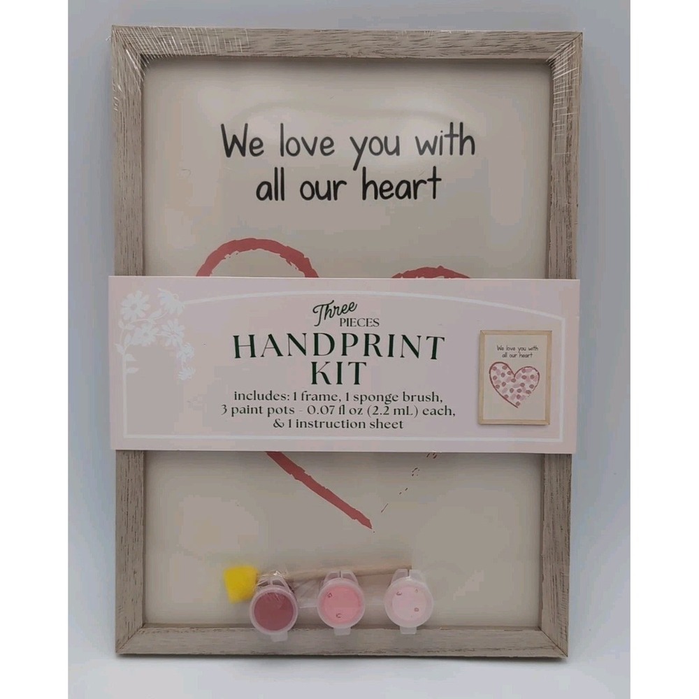 Target Bullseye's Heart handprint kit "we love you with all our heart"